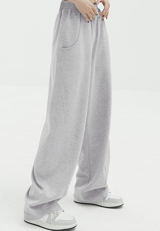 Elastic Waist Sweatpants with Pockets