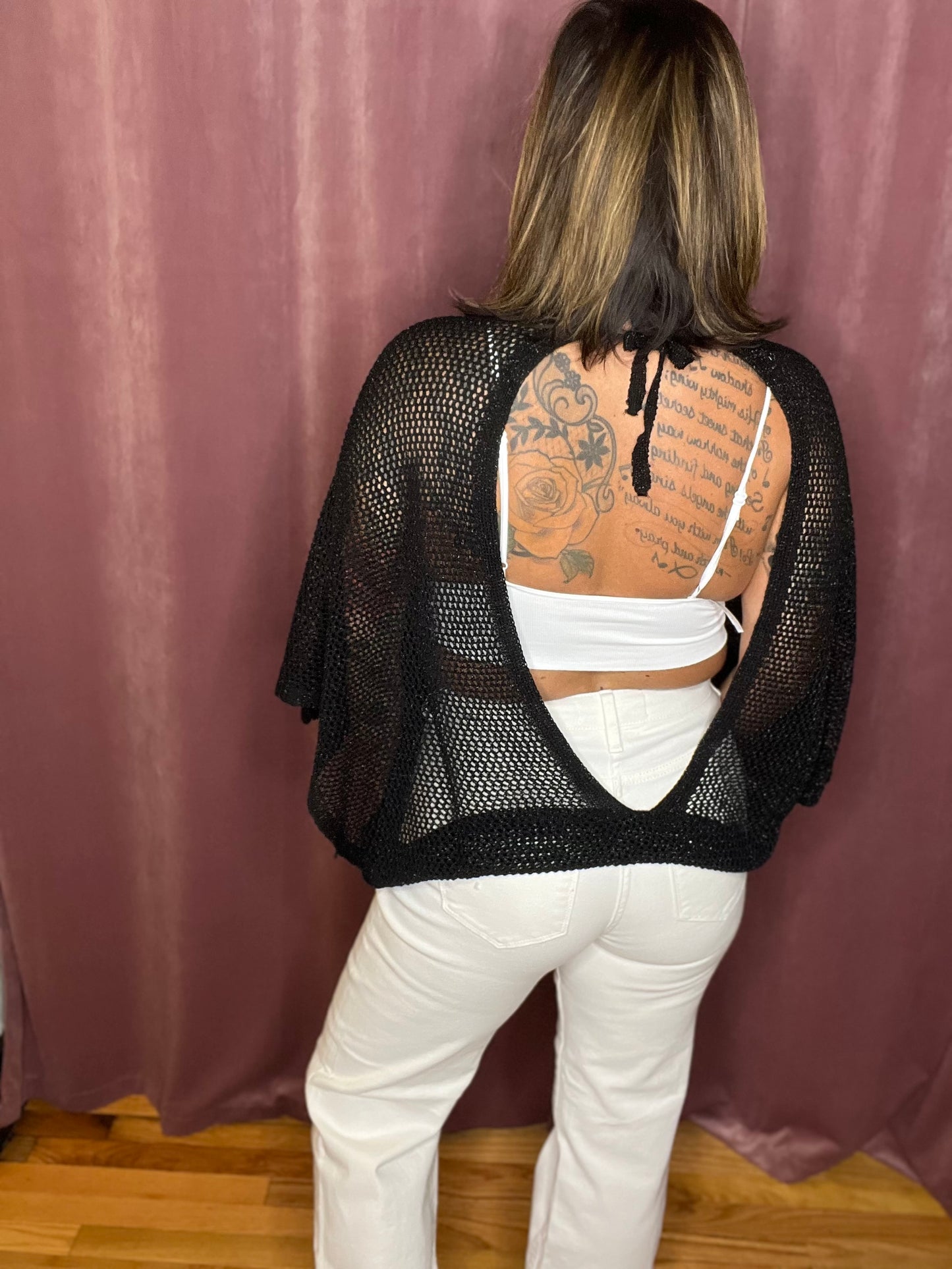 Tie Back Shimmer Top