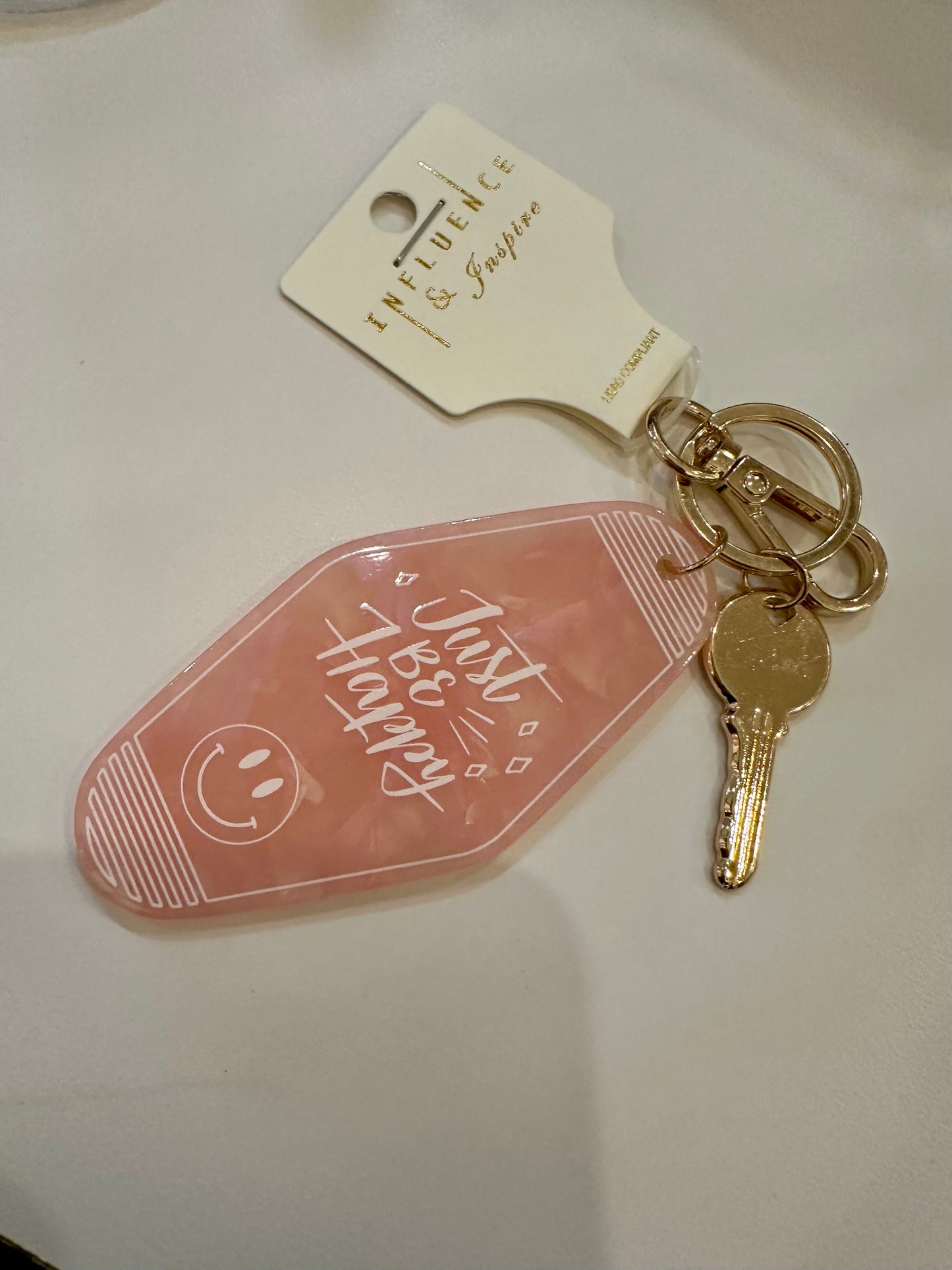 Just Be Happy Keychain